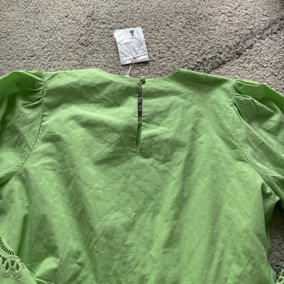 Cami Nyc Carolina Dress Neo Mint cotton poplin mini long sleeve XL new - Picture 15 of 16